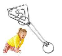 Metal Toy: 8 Piece Intelligence Test, Interlocking Mind Game, Durable Chinese Ring Challenge | Fun Magic Trick for Kids and Adults, Recall