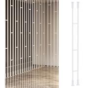 Metal Transition il - Ceiling/Floor Mount Railing, Square Post for Attic, Entrance, Garden, Balcony, Stair Railing, White (150cm) - & Stylish Safety Solution