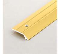 Metal Transition Strips for Uneven Floors Threshold Ramp Gold/Black/Silver/Gray/Rose with mounting Holes Scratch-Resistant Easy Installation for Laminate Carpet, Floor, Tile(Gold,2PCS 90cm/3ft)