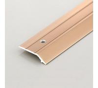 Metal Transition Strips for Uneven Floors Threshold Ramp Gold/Black/Silver/Gray/Rose with mounting Holes Scratch-Resistant Easy Installation for Laminate Carpet, Floor, Tile(Rose Gold,15PCS 90cm/3ft)