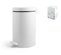Metal Trash Can 14 Liters White-140149 Meliconi