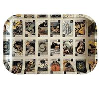 Metal Tray Set | Lightweight Trays - Tarot and Vintage Zodiac - Tarot Card Occult Mystic Designs - Aluminum Tin Metal Tray | Travel, Bathroom, Makeup Tray, Decor (Vintage Astrology & Tarot 2-Tray Set)