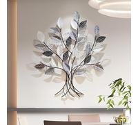 Metal Tree Leaf Wall Art Decor,Iron Wall Sculptures,Wall Hanging Home Decoration Accent Artworks Tree Leaf Wall Art for Indoor and Outdoor Decor(Size:large size)