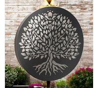 Metal Tree of Life Solar Wall Panel - 40 x 40 x 5 CM | Solar-Powered Metal Wall Art | Weatherproof LED Outdoor Décor for Garden, Patio, Fence & Balcony
