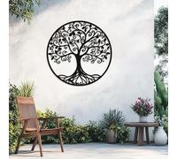 Metal Tree of Life Wall Decor Outdoor Large Family Tree Metal Wall Art Nature Decoration for Bedroom Nursery Office Home Garden Patio