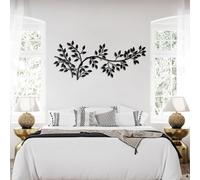 Metal Tree Wall Art, Bay Leaf Tree Metal Wall Art, Branch Ivy Decoration, Modern Sculpture Home Decor, Nature Large Sculpture for Living Room,Bedroom Hallway and Stairs Nature Home Deco