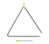 Metal Triangle Bell, 10 in Percussion Instrument with Striker, Heavy Duty Metal, Crisp Clear Tone, Early Education Music Enlightenment for Youngsters, School Teaching, Outdoor Dinner Use