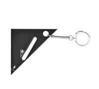Metal Triangle Ruler, Triangle Measuring Tool,Mini Right Angle Ruler | Portable Measuring Tool with Keychain, Protractor with 90/45 Degree Ruler in Me