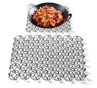 Metal Trivet for Hot Dishes, Hollow and Burn-Proof, Heat Resistant Decorative Mat, Burn-Proof Trivet for Pots, Teapots, Bowls, Plates as well as Outdoor, Campin