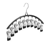 Metal Trouser Hangers, Trouser Hangers With 10 Clips, Hangers With Rubber Covered Clips, Hanging Display Organizer For Portable Closet Trousers, For Leggings