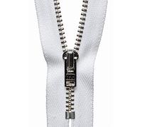 Metal Trouser Zip, White 501 - 18cm