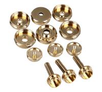 Metal Trumpet Replacement Parts, Upper and Lower Covers, Buttons and Connecting Rods Kit, Stylish Professional Design, Easy to Install, Made of Sturdy Materials, Trumpet Buttons
