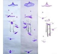 Metal Tube Bell Wind Chimes Decor for Garden Yard Patio Balcony Hanging Use with Acrylic Visual Accent (3#)