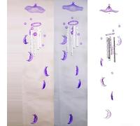 Metal Tube Bell Wind Chimes Decor for Garden Yard Patio Balcony Hanging Use with Acrylic Visual Accent (1#)