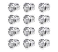 Metal Tuning Post Bushings Id Ring Inserts 12pcs 8mm Od 6mm | Silver Metal Ring Shape, for Violin and Viola Pegs, Stable Placement, Microtuner Assembly