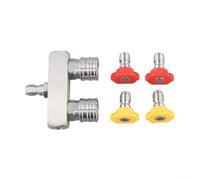 Metal Turbo Nozzle 5000 PSI for Karcher Cleaners(with Nozzle White) | 1/4 inch quick connect, metal build, fits for karcher steam cleaners, removes grime from corners