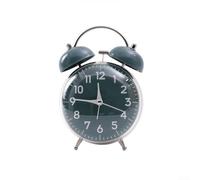 Metal Twin Bell Alarm Clock Silent Non Ticking Design(Green)