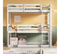 Metal Twin Bunk Bed Step Ladder 49"/52"/53"/54"/55"/56"/57" Multi-purpose Loft Bed Ladder Wall Mounted Round Tube Attic Ladder Egress Climbing Ladder for Home Bedroom Dorm Appartme