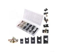 Metal U-Clip Fastener Set 170Pc for Dash Panel | 170 pieces assorted sizes, metal construction, fits dash door bumper, easy install, replacement set