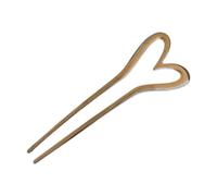 Metal U Shape Hair Pins For Women Fashion Heart Shaped Hair Sticks Elegant Gold Color Girls Hair Silver si Accessories(Clip