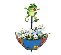 Metal Umbrella Hanging Planter Wall Decor, Umbrella Plant Holder, Plant Hanger Wall Decor, Umbrella Flower Pot Hanging Multi colour Wall Art, Indoor, Outdoor Plant Flower Basket for Garden, Home