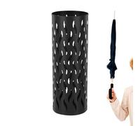 Metal Umbrella Holder - 28 Inch Tall Iron Stand, Hollowed Organizer Container, Rustproof Entryway Vase | Contemporary Umbrella Stand For Home Hotel Lobby Restaurant