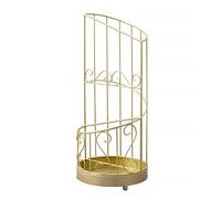 Metal Umbrella Holder Stand - Space-Saving Double Layer Rack for Long & Folding Umbrellas, Decorative Indoor Umbrella Bucket for Home & Office nization