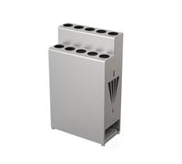 Metal Umbrella Holder Stand with Removable Drip TrayDoubleLayer Design for Home Hotel Lobby Shopping MallStylish Silver Umbrella rage Solution