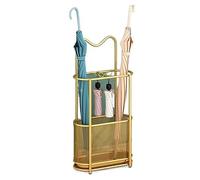 Metal Umbrella Holder Stand with Rustproof Drip Tray & 4 Hooks - Stylish Storage Rack for Home Hotel and Entryway - Umbrella Bucket for Household & Commercial Use