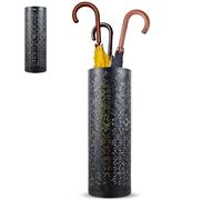 Metal Umbrella Holder Umbrella Stand for Hallway Free Standing Umbrella Storage Bin Multipurpose Walking Stick Holder Umbrella Bucket for Umbrella Cane Wrapping Paper Entryway Home Hotel Office(Black)
