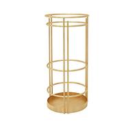 Metal Umbrella Holder, with Hooks, Hollow-Out Design, Round Umbrella Stand Rack, Space Saving Organizer Home Office Decor, 55X25X2.5CM