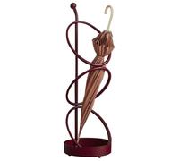 Metal Umbrella Stand At The Entrance, Freestanding Circular Umbrella Holder With Space For Canes And Walking Sticks. Ideal for Hotels, Entryways, Offices, and Hallways.(Red)