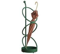 Metal Umbrella Stand At The Entrance, Freestanding Circular Umbrella Holder With Space For Canes And Walking Sticks. Ideal for Hotels, Entryways, Offices, and Hallways.(Green)