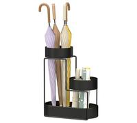 Metal Umbrella Stand At The Entrance, Freestanding Circular Umbrella Holder With Space For Canes And Walking Sticks. Ideal for Hotels, Entryways, Offices, and Hallways.(Black,A)