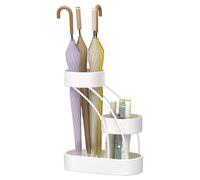 Metal Umbrella Stand At The Entrance, Freestanding Circular Umbrella Holder With Space For Canes And Walking Sticks. Ideal for Hotels, Entryways, Offices, and Hallways.(White,B)