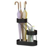 Metal Umbrella Stand At The Entrance, Freestanding Circular Umbrella Holder With Space For Canes And Walking Sticks. Ideal for Hotels, Entryways, Offices, and Hallways.(Black,B)