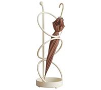Metal Umbrella Stand At The Entrance, Freestanding Circular Umbrella Holder With Space For Canes And Walking Sticks. Ideal for Hotels, Entryways, Offices, and Hallways.(White)