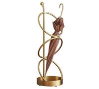 Metal Umbrella Stand At The Entrance, Freestanding Circular Umbrella Holder With Space For Canes And Walking Sticks. Ideal for Hotels, Entryways, Offices, and Hallways.(Gold)