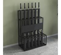 Metal Umbrella Stand - Double Layer Design for Hotel Lobby & Hallway Organization, Perfect for Entryways, Public Spaces, Stylish & Durable Umbrella Holder