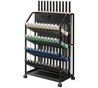 Metal Umbrella Stand, Freestanding Umbrella Storage Rack With Removable Drip Tray And Casters On The Base. Ideal for Entryways, Offices, and Hotel Lobbies.(Black,L)