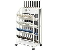 Metal Umbrella Stand, Freestanding Umbrella Storage Rack With Removable Drip Tray And Casters On The Base. Ideal for Entryways, Offices, and Hotel Lobbies.(White,S)