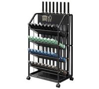 Metal Umbrella Stand, Freestanding Umbrella Storage Rack With Removable Drip Tray And Casters On The Base. Ideal for Entryways, Offices, and Hotel Lobbies.(Black,S)