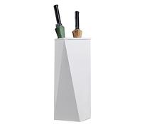 Metal Umbrella Stand Rack with Drip Tray & 4 Hooks - Stylish Entryway Umbrella Holder for Home & Hotel, Stable Cane & Broom nizer - White Color Decor