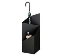 Metal Umbrella Stand, Square Design, Macarons Pattern, Wrought Iron, Electrostatic Baking Process, Stylish Black Finish - Durable & Elegant Outdoor/Indoor Umbrella Holder