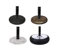 Metal Umbrella Stand Support by Heavy-Duty Installation Kit for Patio Beach and Garden Umbrellas - Stable Weather-Resistant Solution