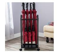 Metal Umbrella Stand with 12 Holes & 6 Hooks - Stylish Wrought Iron Umbrella Holder Folding Umbrella Storage Rack for Home & Entryway nization