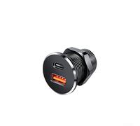 Metal USB Car Charger 24W Dual Port Fast Charge(silver rim) | Solid aluminum body, 24W dual output, heat dissipation, fast charge phones, metal finish