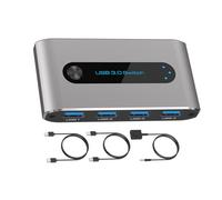 Metal USB Sharing Adapter USB Switcher For Two PC With Four Devices Streamlining Office Tasks And Reducing Clutter