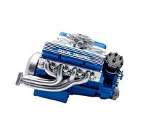 Metal V8 Engine Model - Silver, Working Ornament, Educational Scientific Toy, Visible Internal Parts, Transparent Cylinder Block, Crankcase Assembly | Youth, Son, Class, Teens, Boys, Friends, Women, D