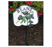 Metal Vegetable Markers Plants Labels Garden Decoration Sign Outdoor Ornament Veg Tags Heavy Duty (Beans)